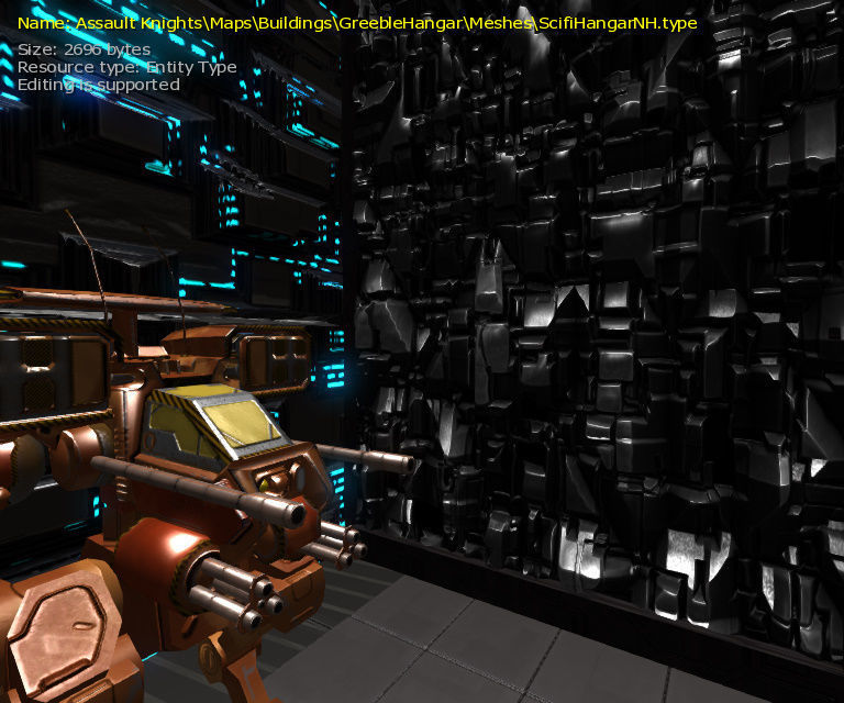 3D Sci-fi Wall Low-poly 3D model_17