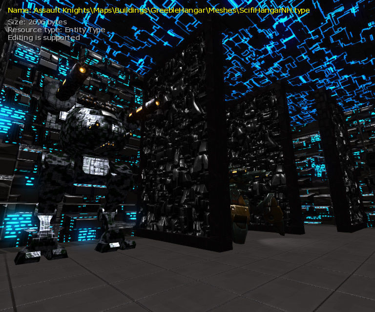 3D Sci-fi Wall Low-poly 3D model_16