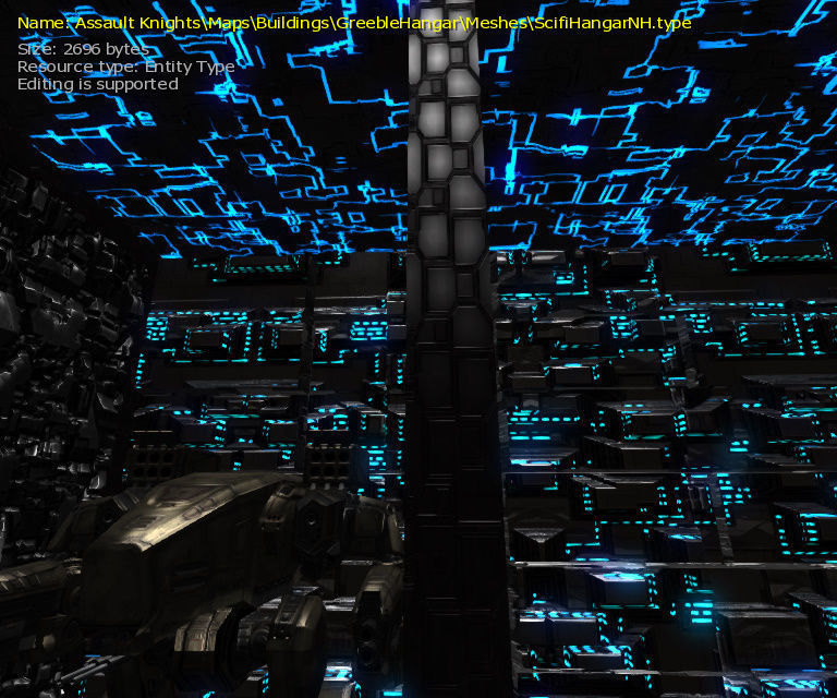 3D Sci-fi Wall Low-poly 3D model_18