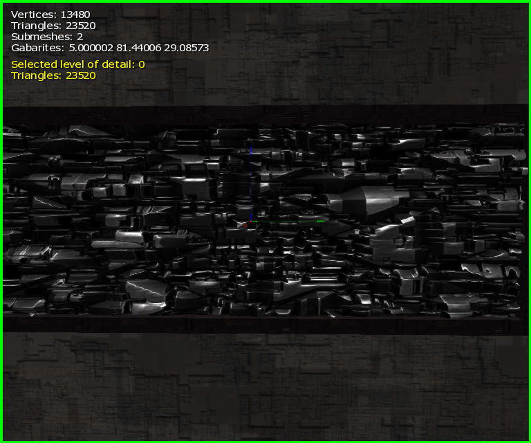 3D Sci-fi Wall Low-poly 3D model_6