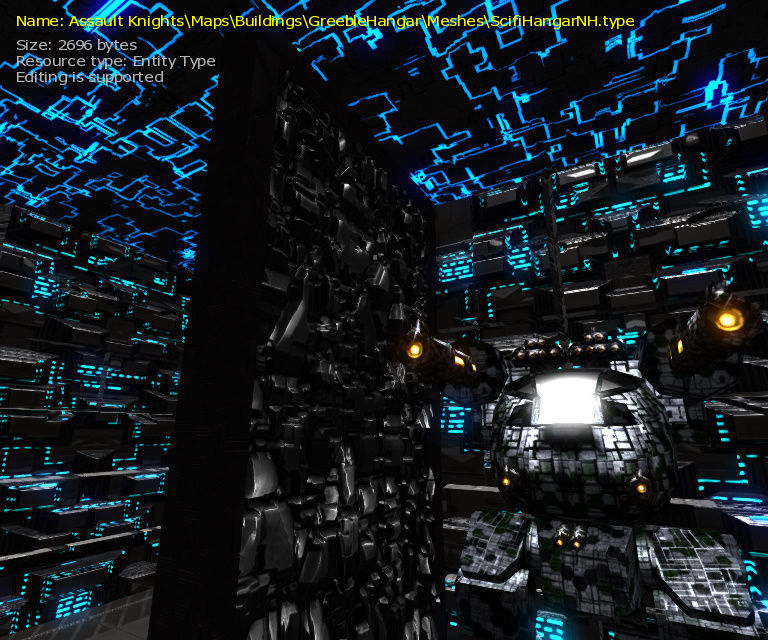 3D Sci-fi Wall Low-poly 3D model_19