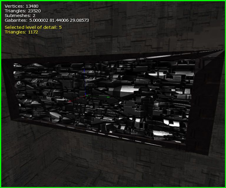 3D Sci-fi Wall Low-poly 3D model_11