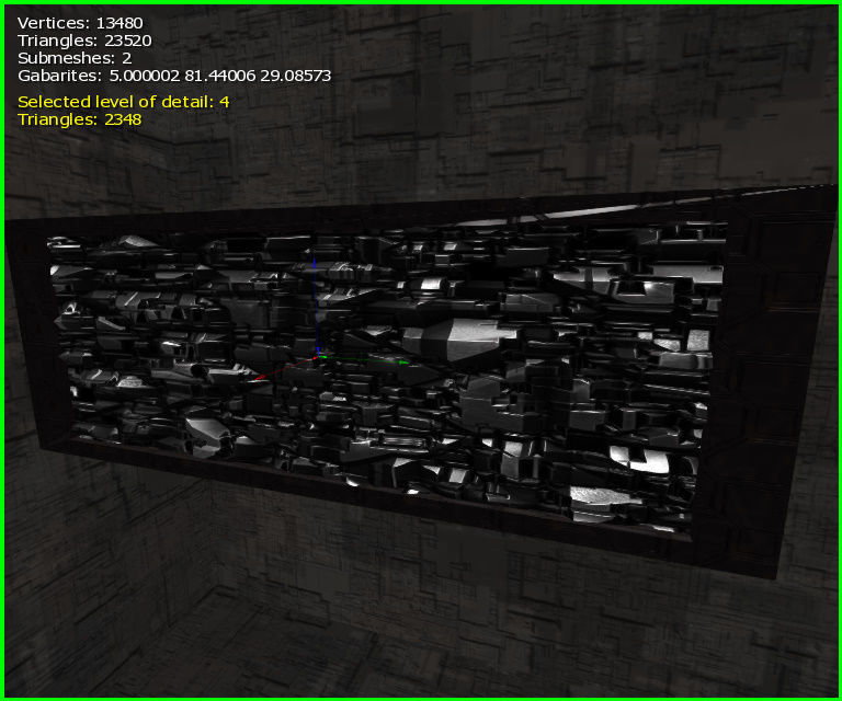 3D Sci-fi Wall Low-poly 3D model_4