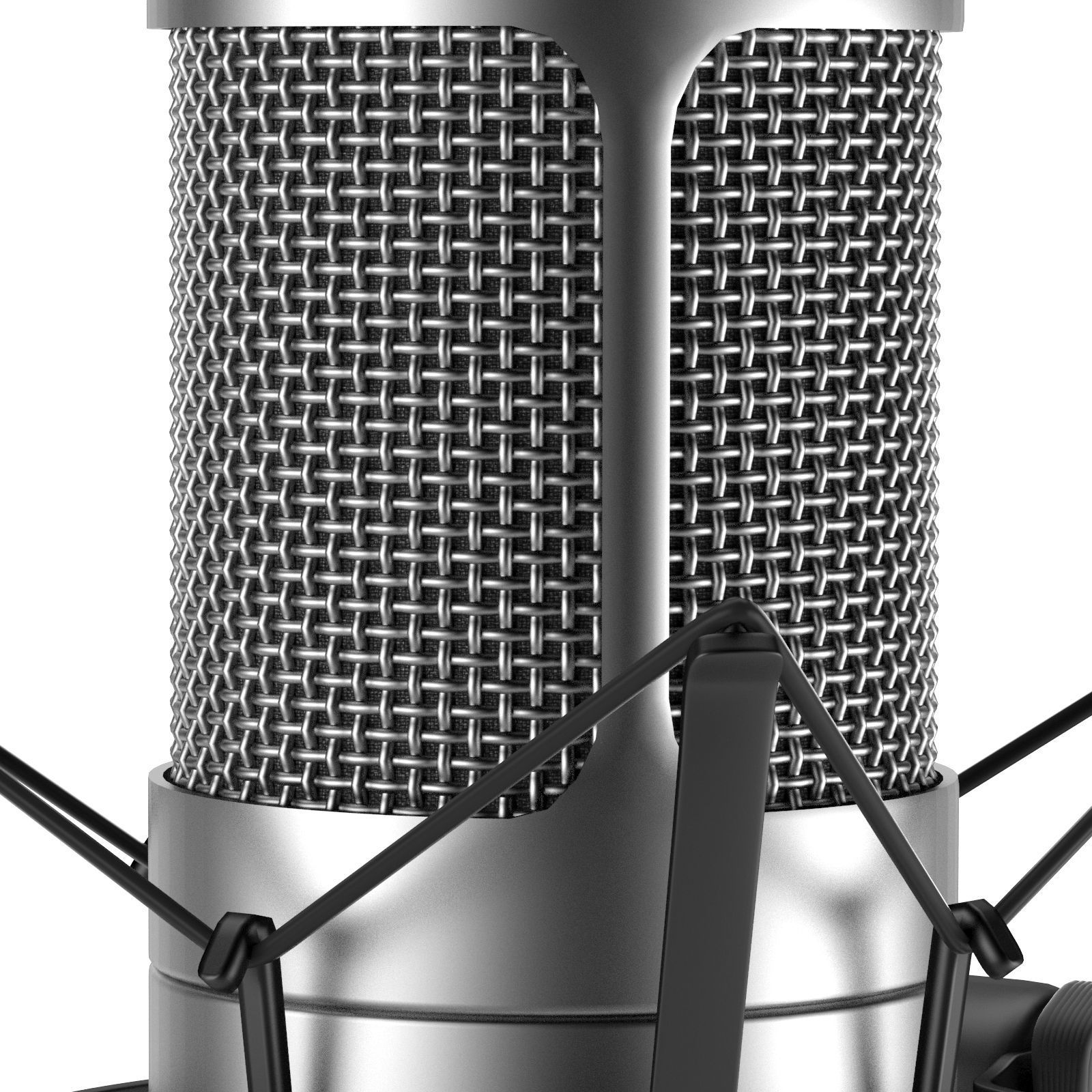 Studio microphone with stand model for subdivide high poly 3D model_4