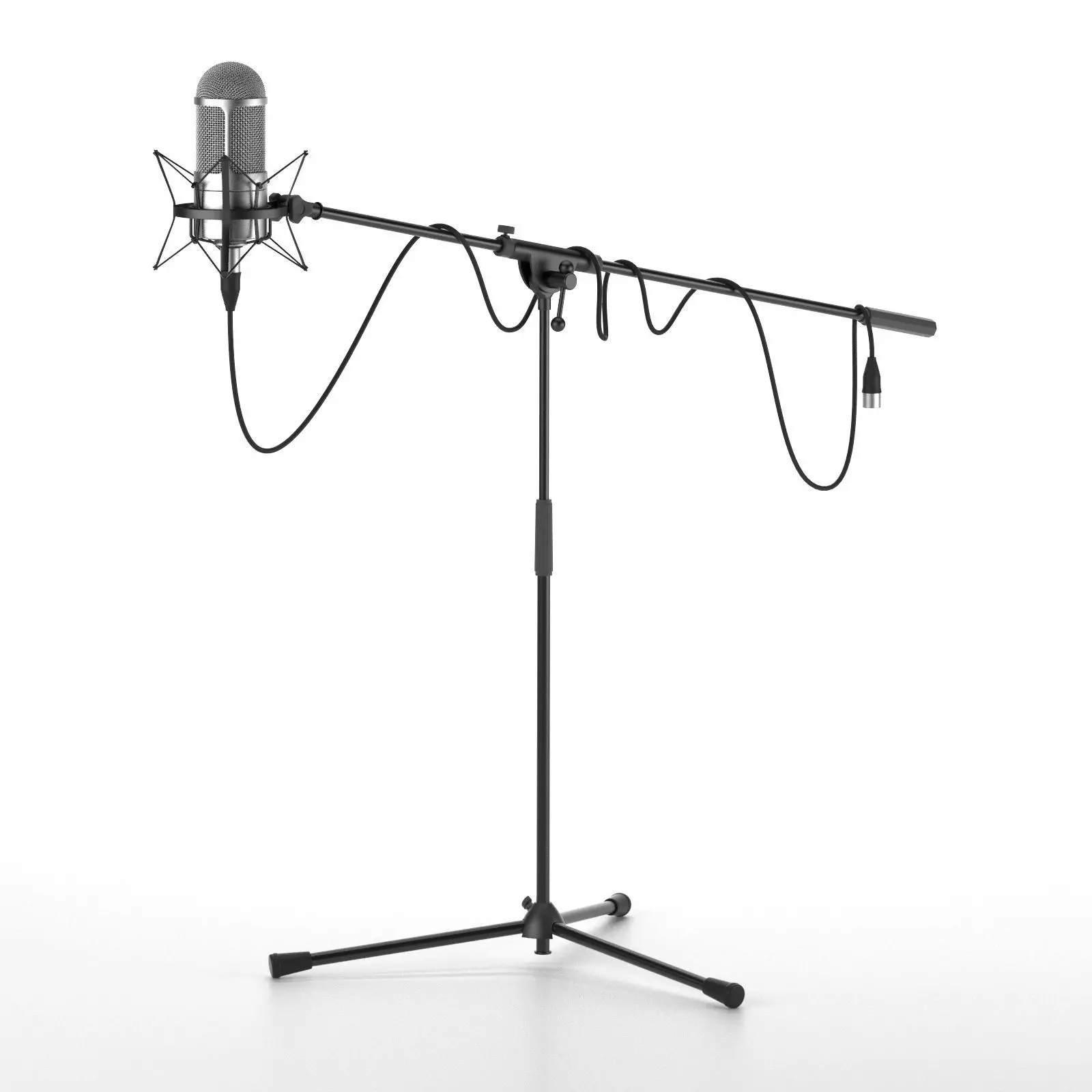 Studio microphone with stand model for subdivide high poly 3D model_0