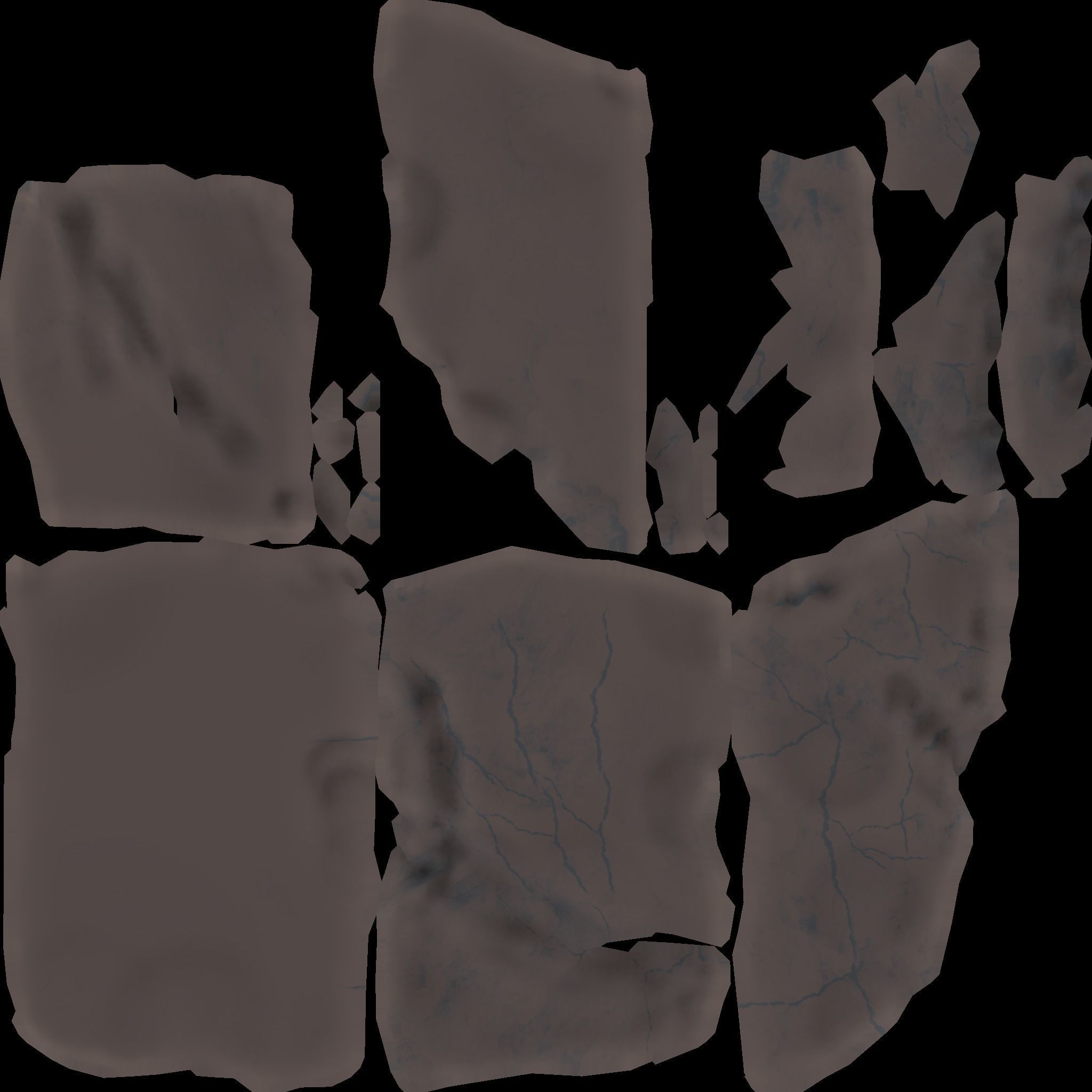 Low Poly Rock 3D model_6