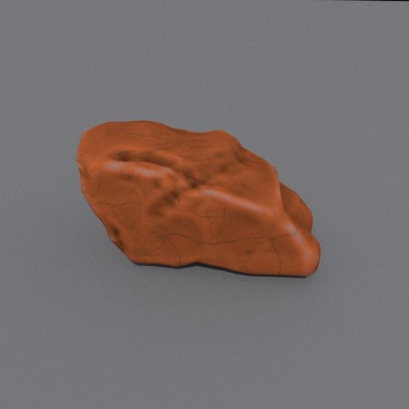 Low Poly Rock 3D model_2