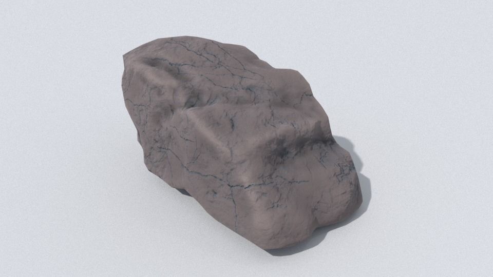 Low Poly Rock 3D model_1