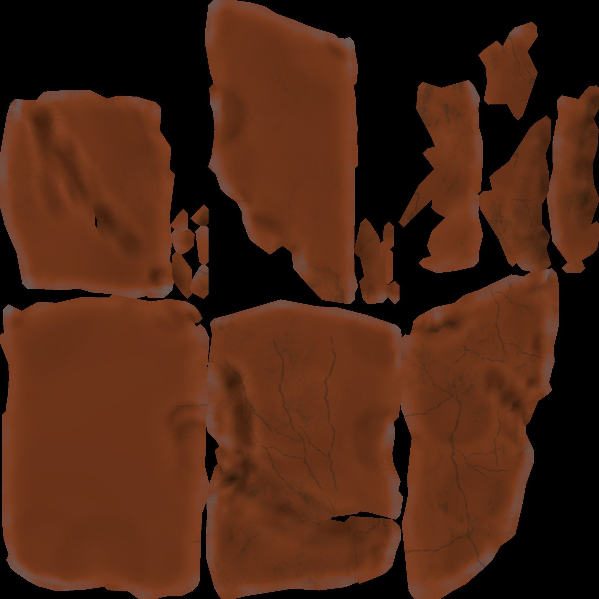 Low Poly Rock 3D model_5