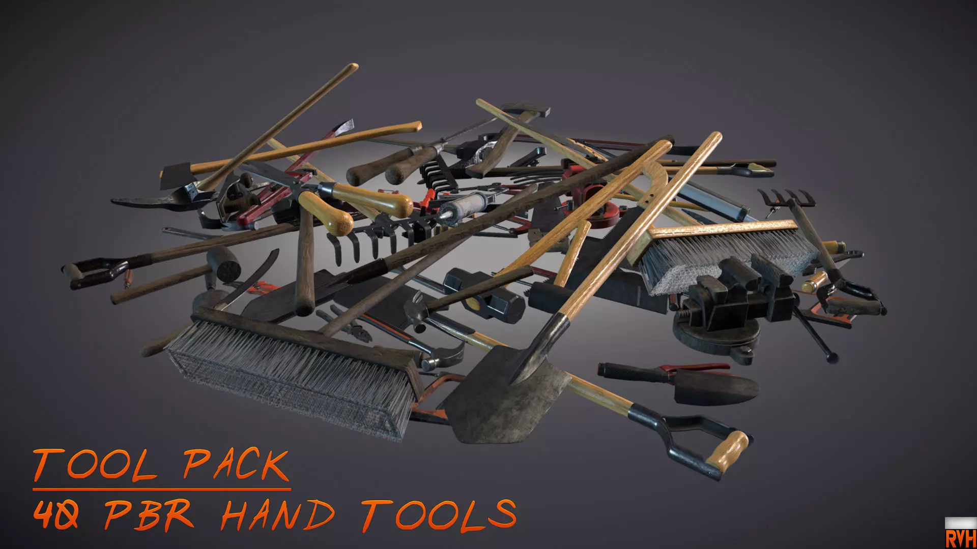 Tool Pack - 40 PBR Hand Tools 3D model_0