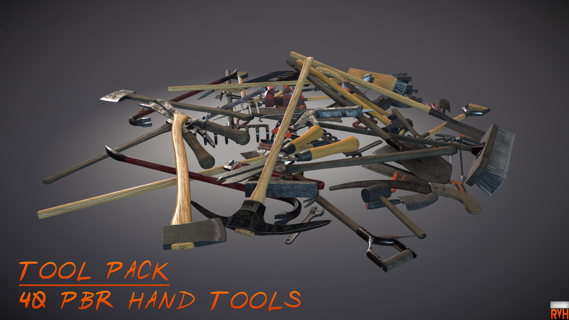 Tool Pack - 40 PBR Hand Tools 3D model_1