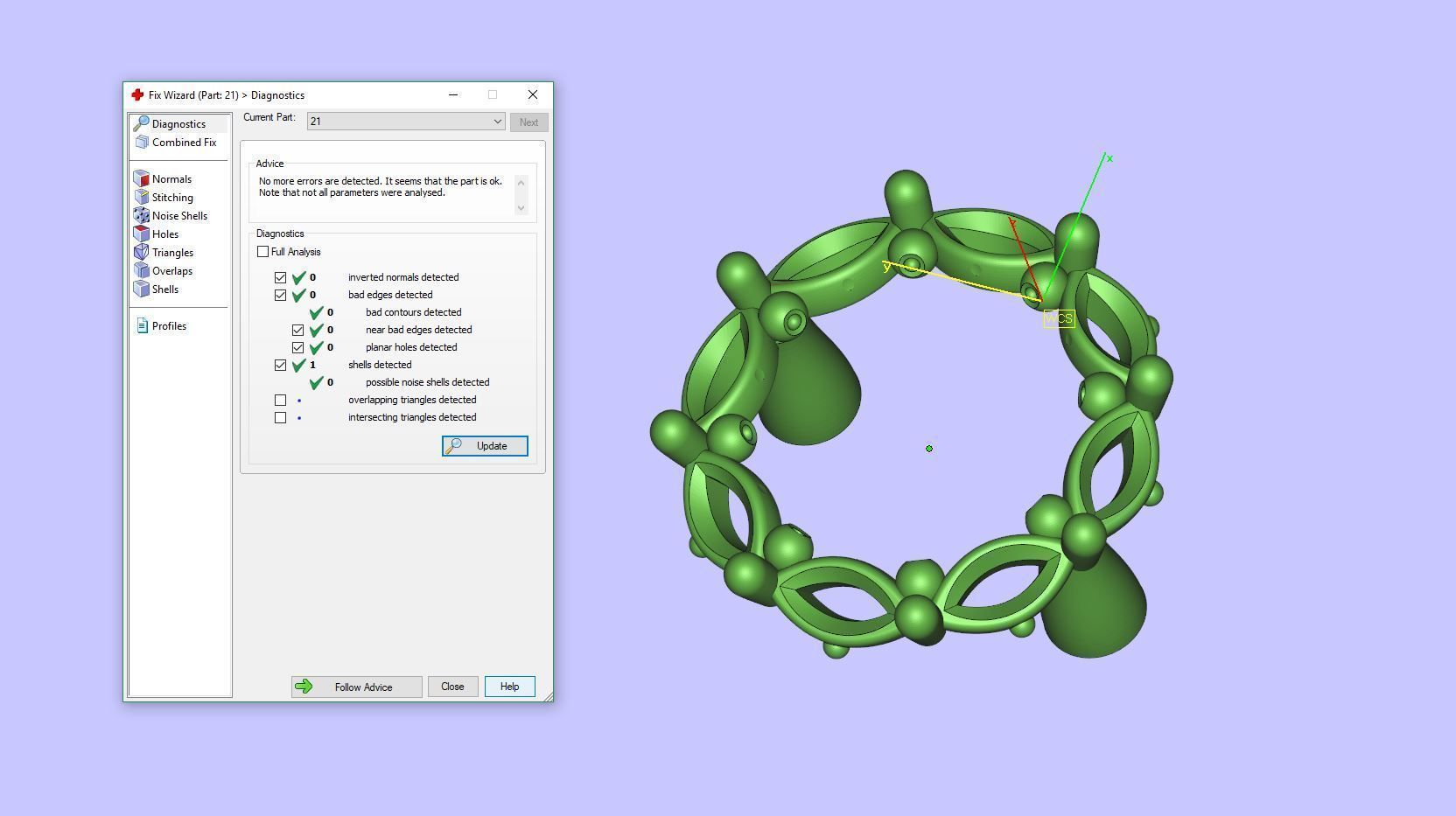 Diamond  And Ruby 18K Gold Rings 3D print model_10