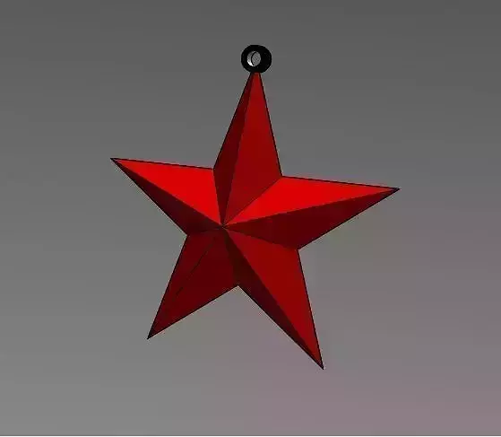 3D printable pendant star