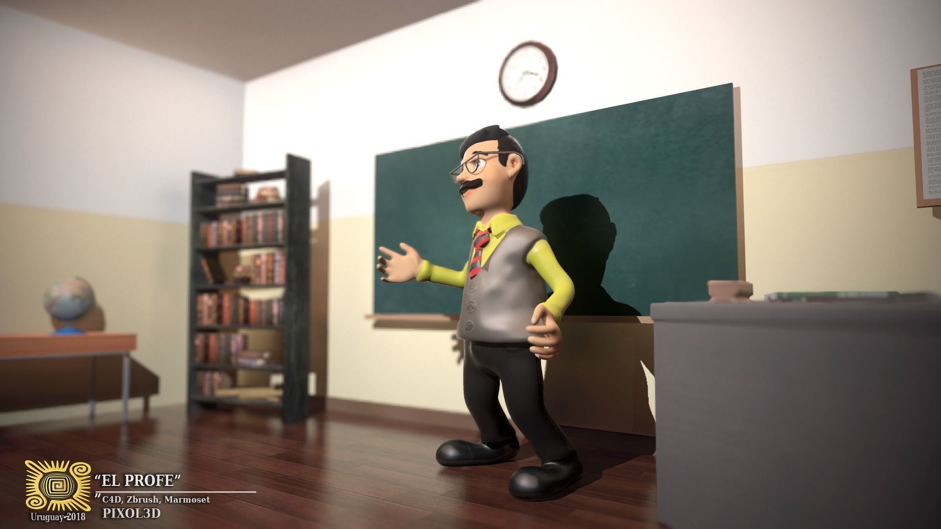 THE TEACHER cartoon 3D model_3
