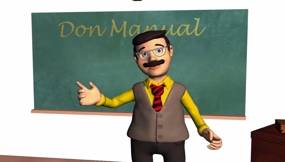 THE TEACHER cartoon 3D model_8