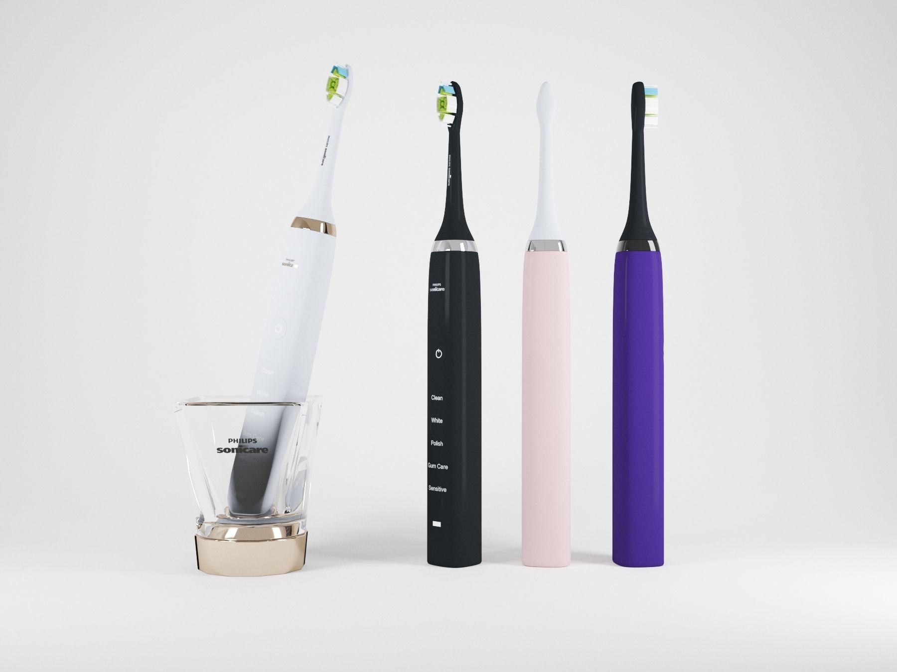 Electric Toothbrush Set 3D model_2