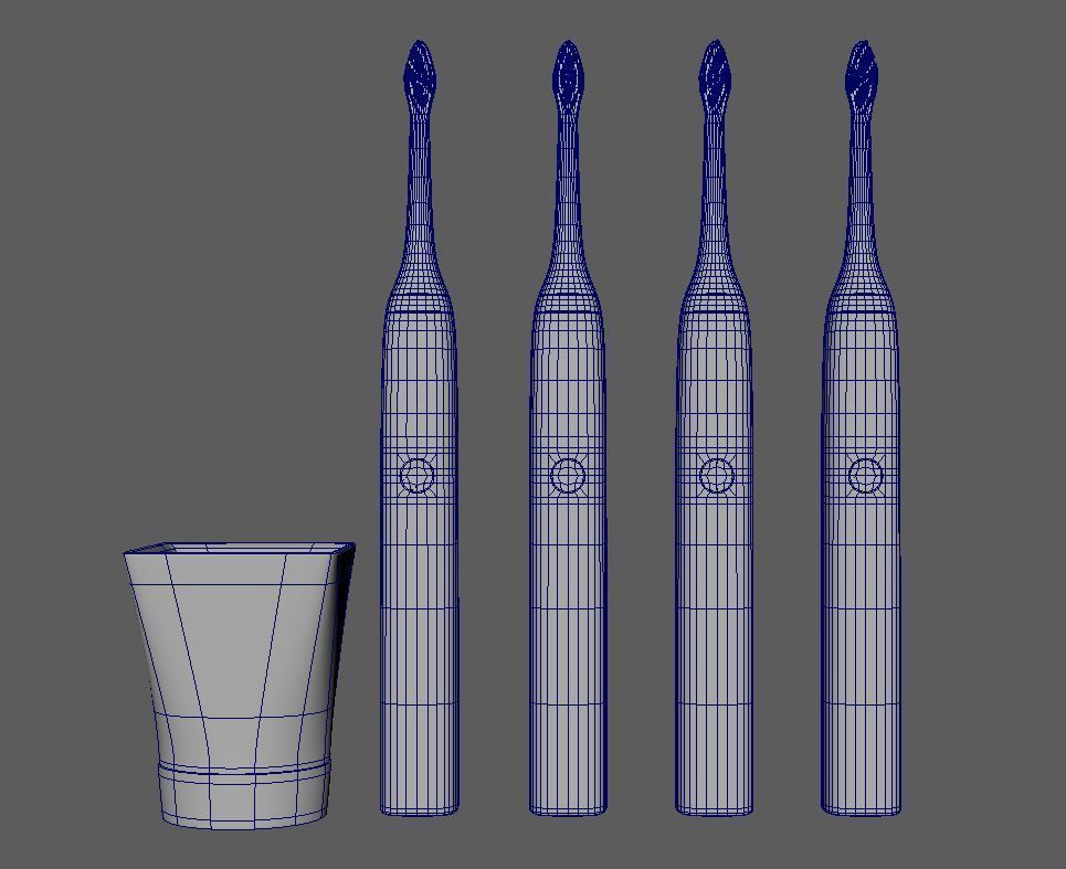 Electric Toothbrush Set 3D model_1