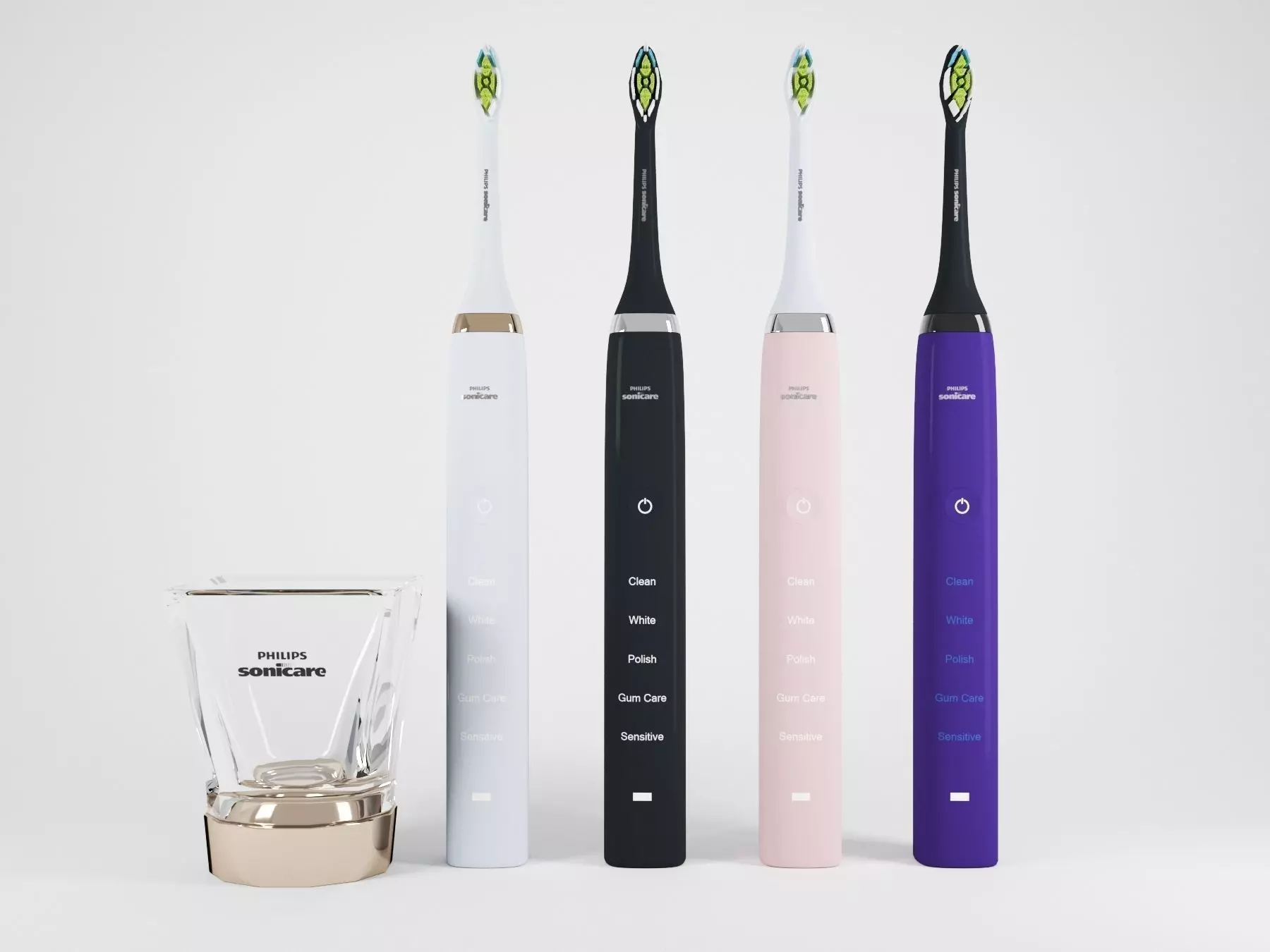 Electric Toothbrush Set 3D model_0