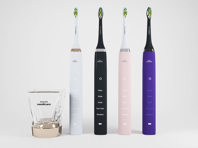 Electric Toothbrush Set 3D model