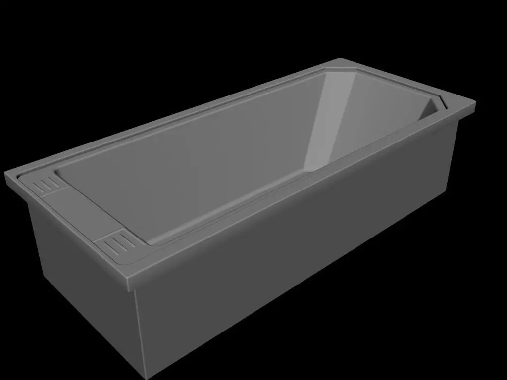 Bath 7 3D Model bathtub Low-poly 3D model_0