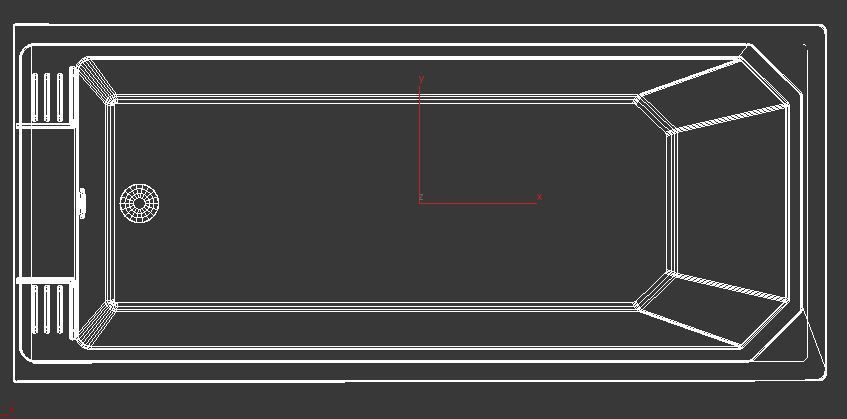 Bath 7 3D Model bathtub Low-poly 3D model_4