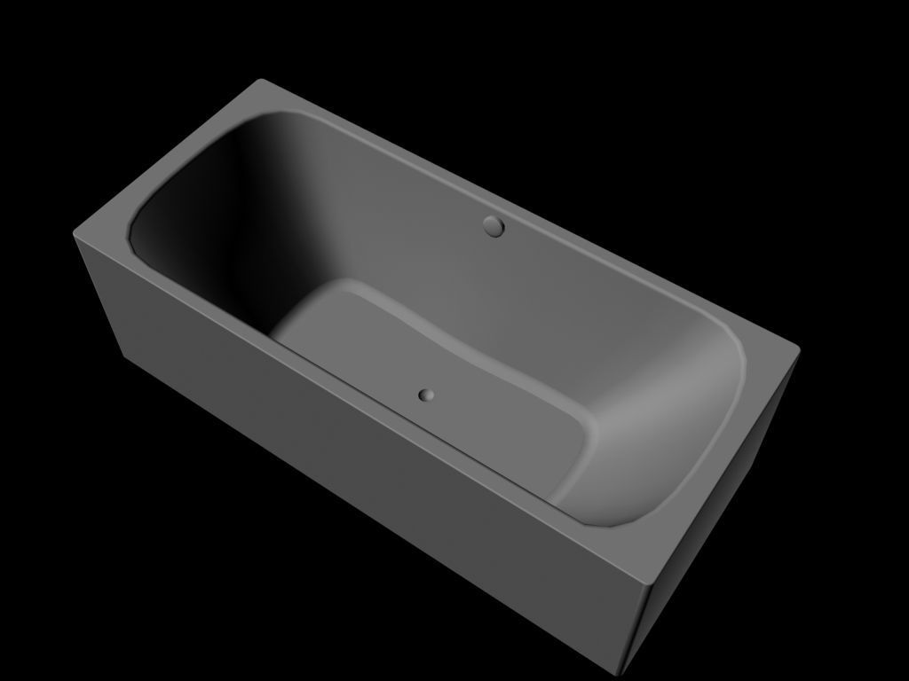 Bath 9 3D Model bathtub Low-poly 3D model_1