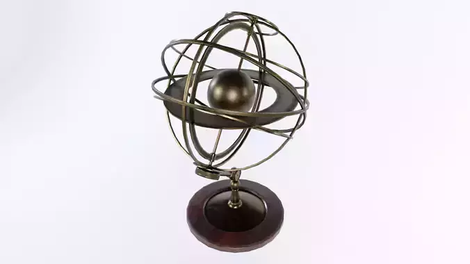 Armillary Sphere Low-poly 3D model