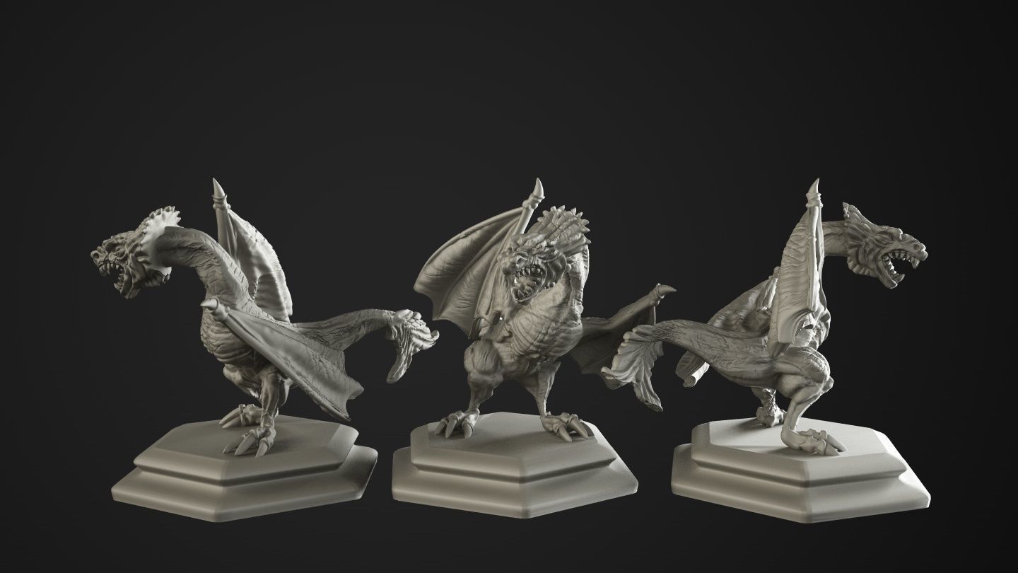 dragon and chicken 3D print model