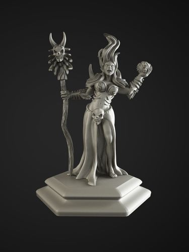 necromancer girl 3D print model