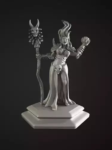 necromancer girl 3D print model