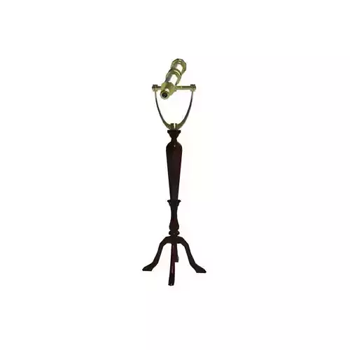 Telescope Tripod Stand with Lamp Low-poly 3D model