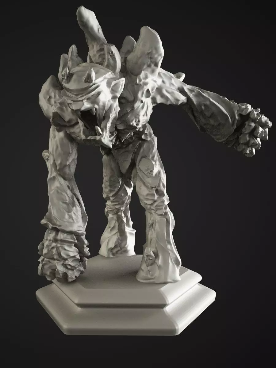 Stone golem 3D print model
