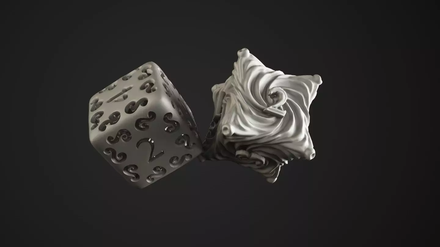 dice chaos and elves 3D print model_0
