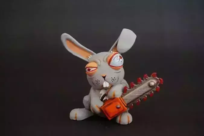 crazy rabbit 3D print model