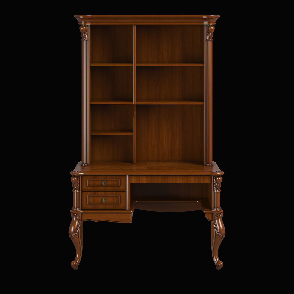 2670400 230-1 Carpenter Children Small desk with bookcase 3D model_2