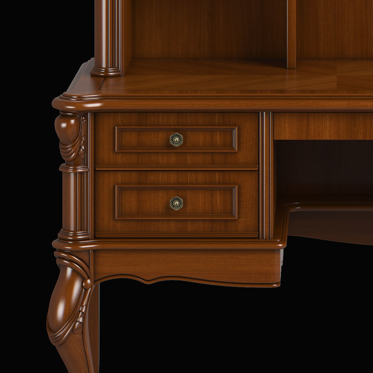 2670400 230-1 Carpenter Children Small desk with bookcase 3D model_3