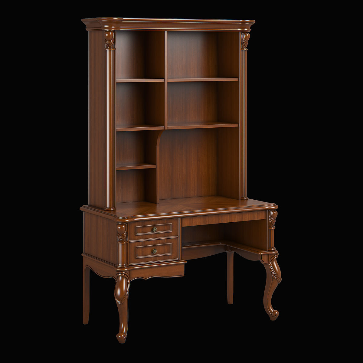 2670400 230-1 Carpenter Children Small desk with bookcase 3D model_1