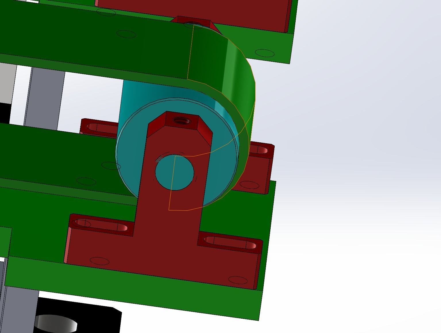 Conveyor belt with top lifting mechanism 3D model_2