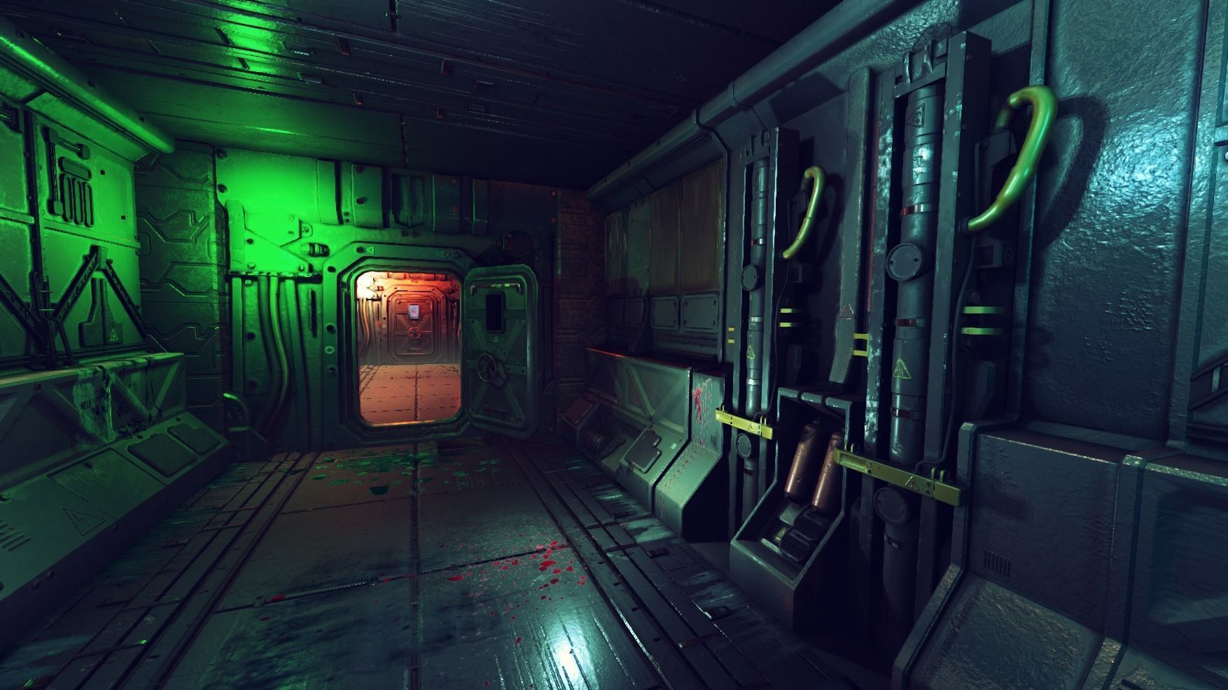 Pro-TEK Sci-Fi Horror Corridor in Space Low-poly 3D model_21