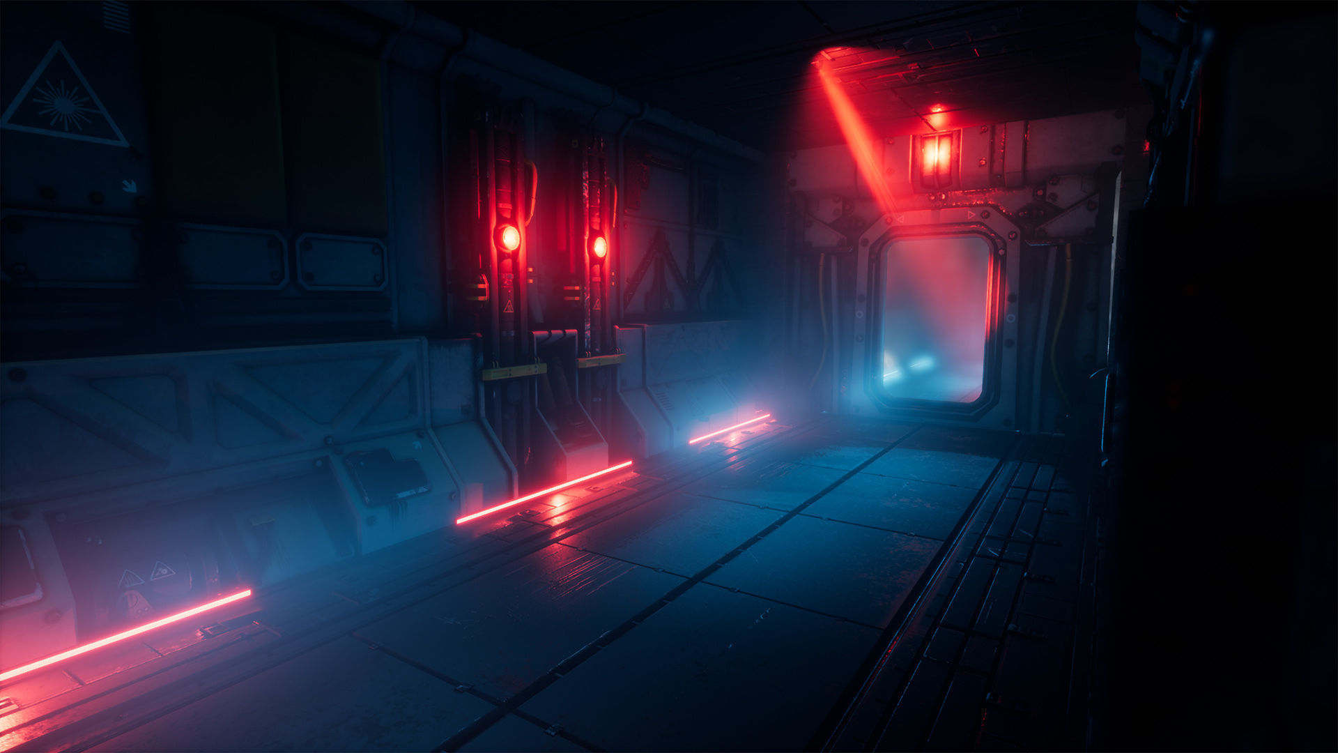 Pro-TEK Sci-Fi Horror Corridor in Space Low-poly 3D model_10