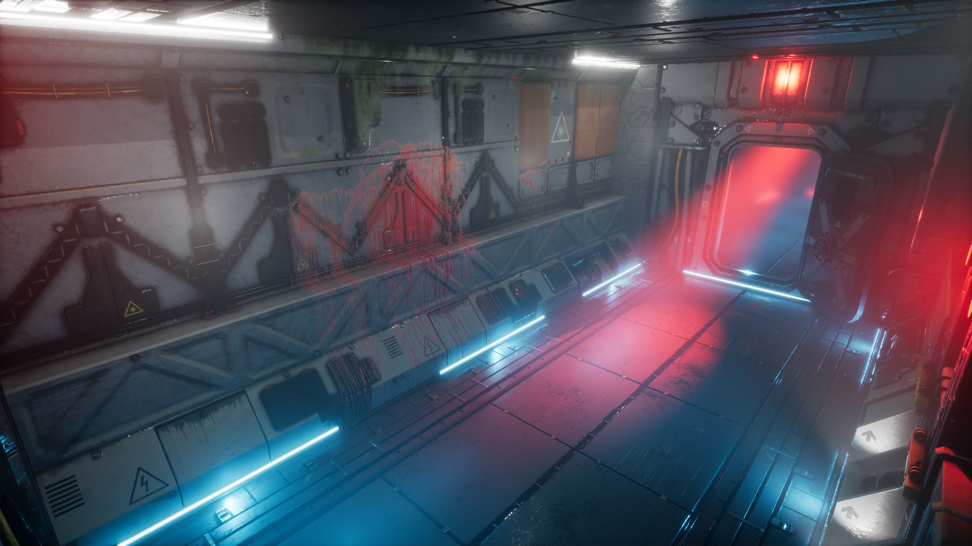 Pro-TEK Sci-Fi Horror Corridor in Space Low-poly 3D model_11