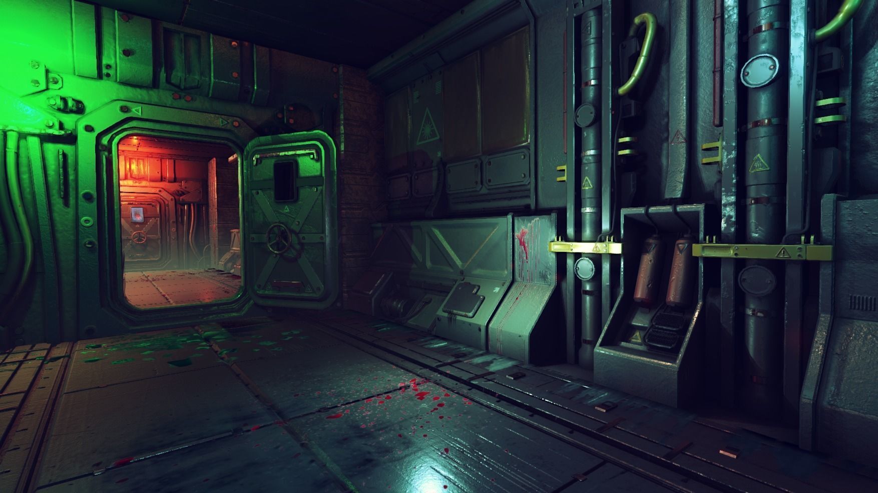 Pro-TEK Sci-Fi Horror Corridor in Space Low-poly 3D model_14