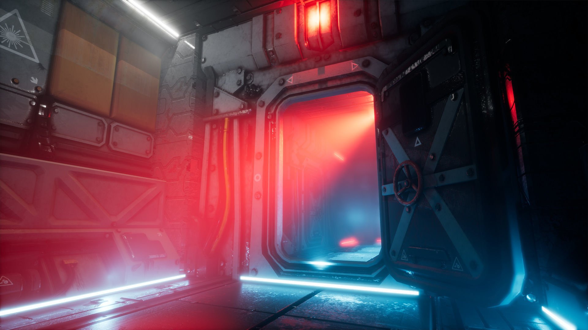 Pro-TEK Sci-Fi Horror Corridor in Space Low-poly 3D model_8