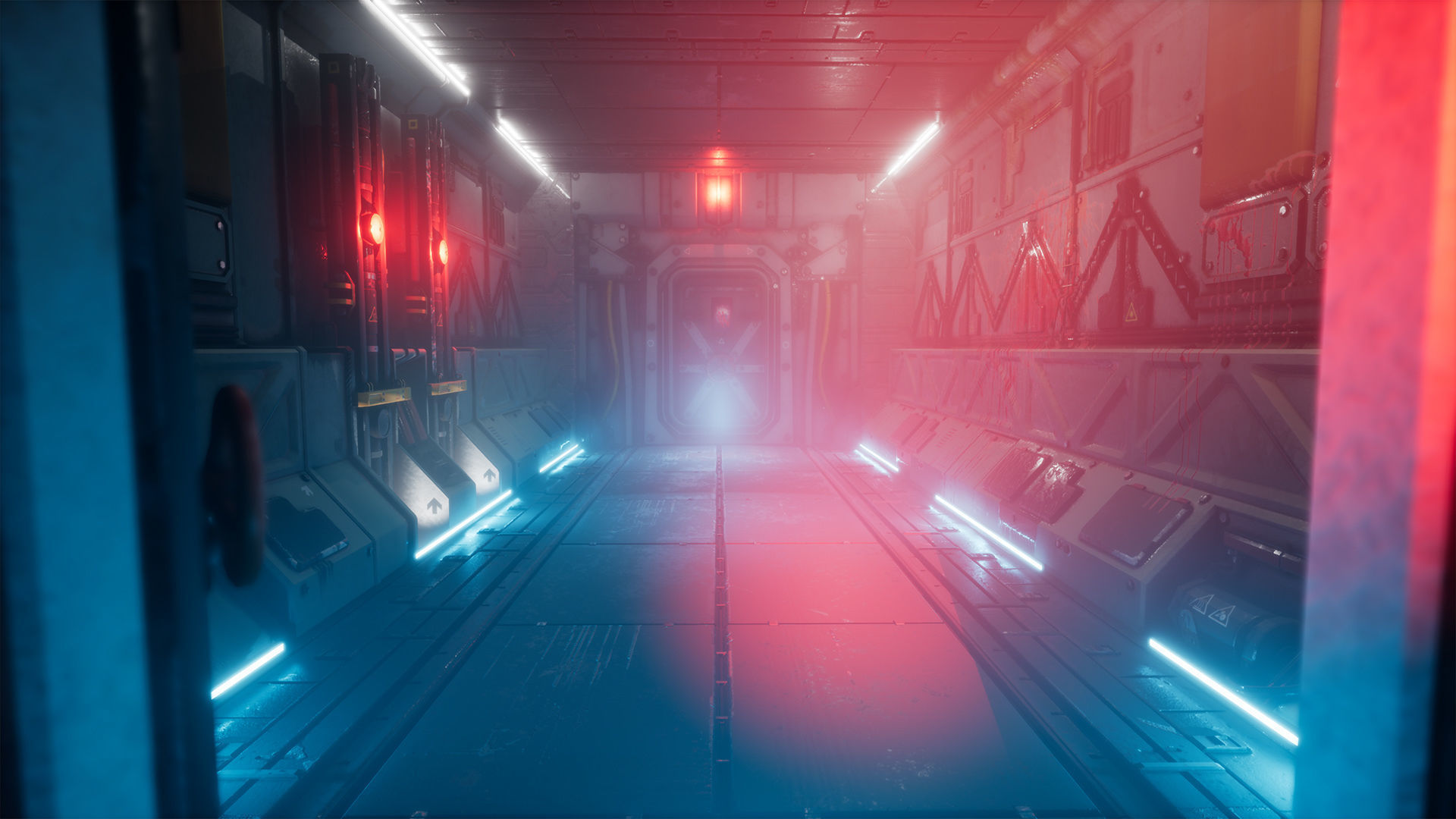 Pro-TEK Sci-Fi Horror Corridor in Space Low-poly 3D model_6