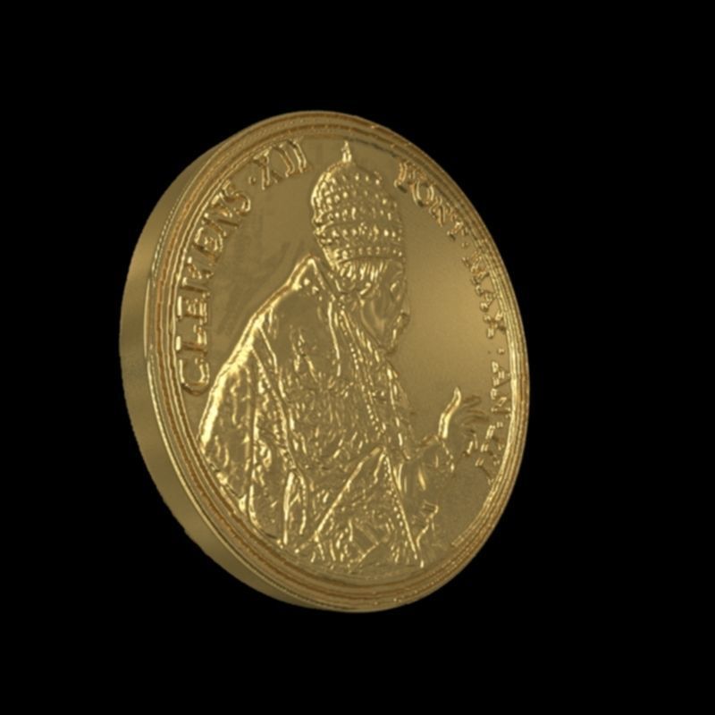 Vatican medalion 2 3D print model_4