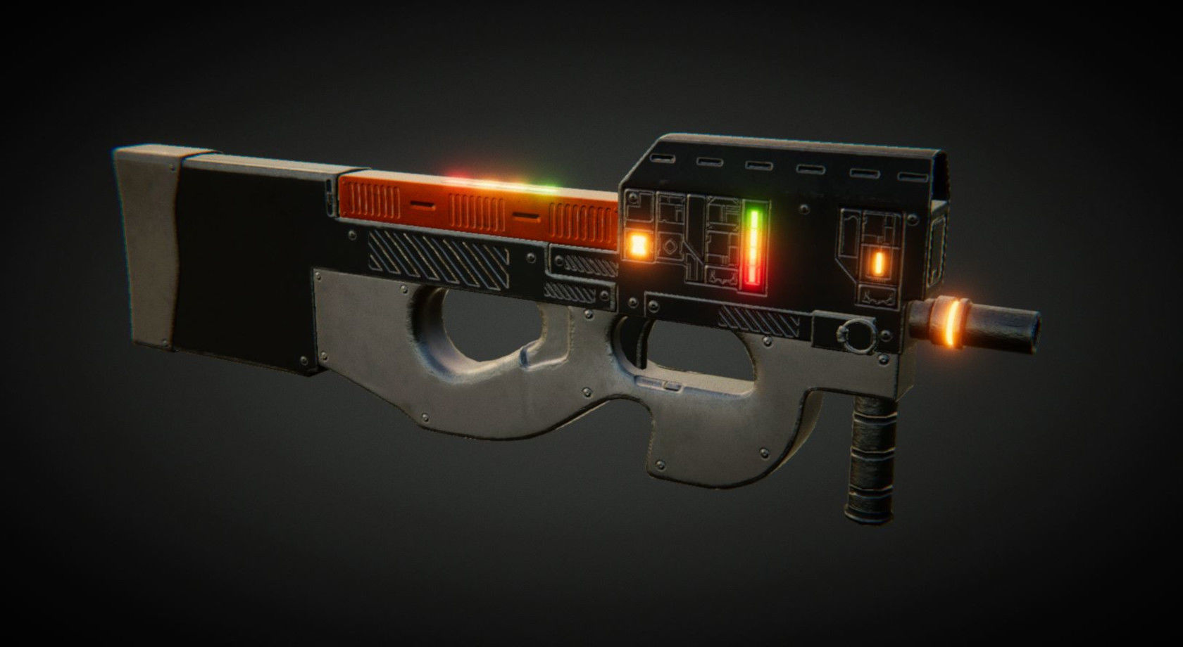 UKit Sci-Fi Weapons Low-poly 3D model_14