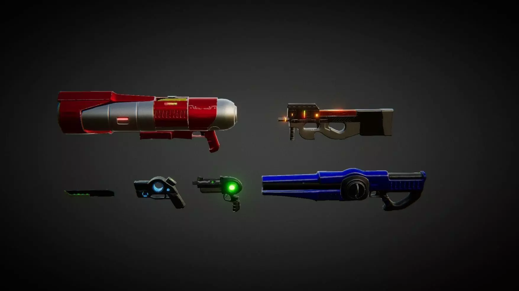 UKit Sci-Fi Weapons Low-poly 3D model_0