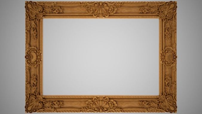Old-fashioned Frame 3D print model