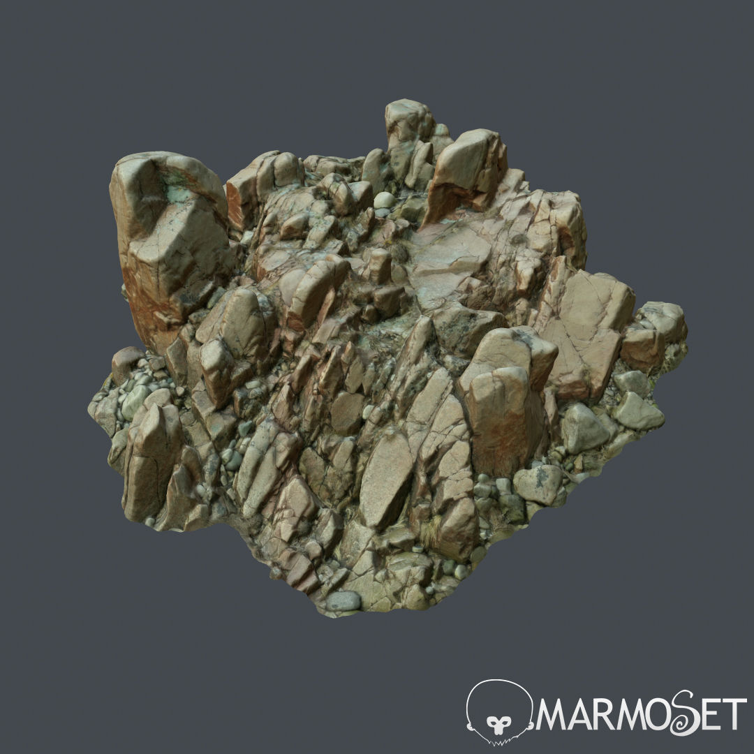 Cliff pack F bundle 3D model_32
