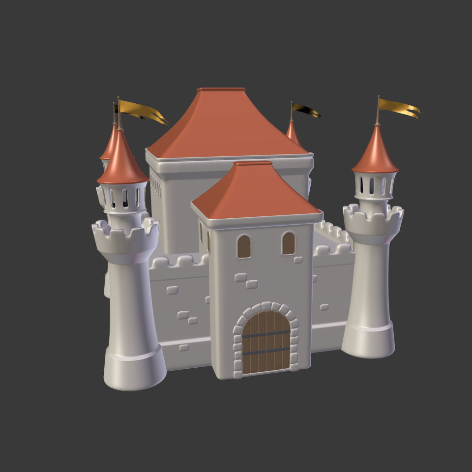 Cartoon Castle 3D model_1